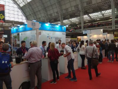 Περίπτερο Wines of Greece στη London Wine Fair